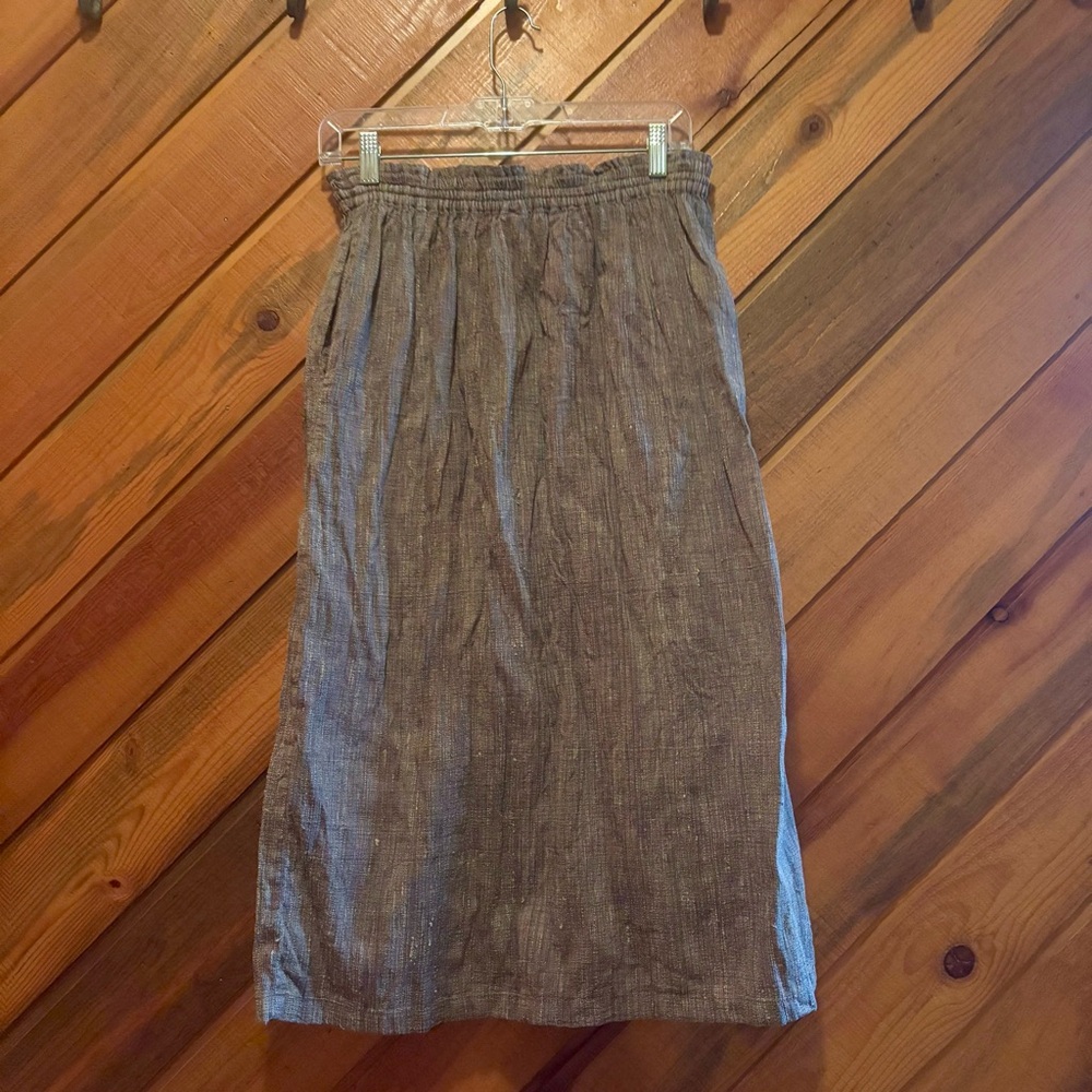 Vintage Royal Silk silk and cotton midi skirt - Picture 2 of 7